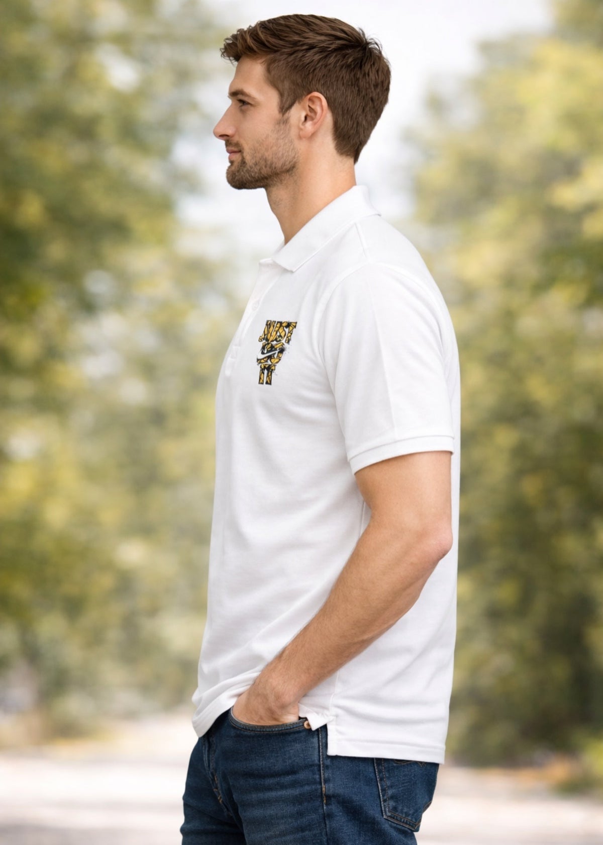 IA-28 Men's White Polo