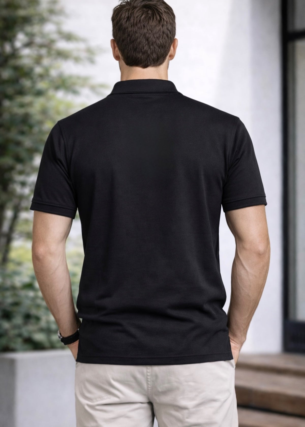 IA-37 Black Men's Polo