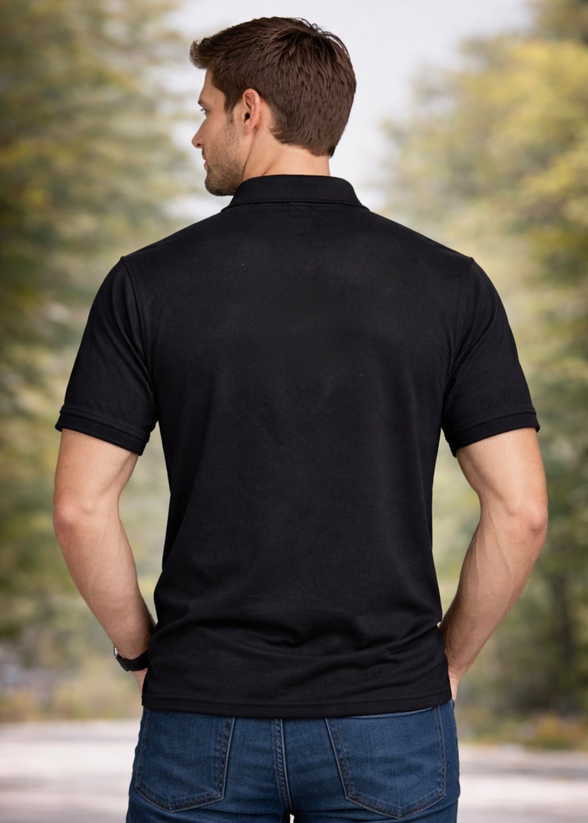 IA-38 Men's Polo Black