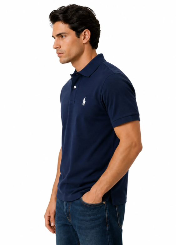 MT- 14 Men's Polo Blue hourse