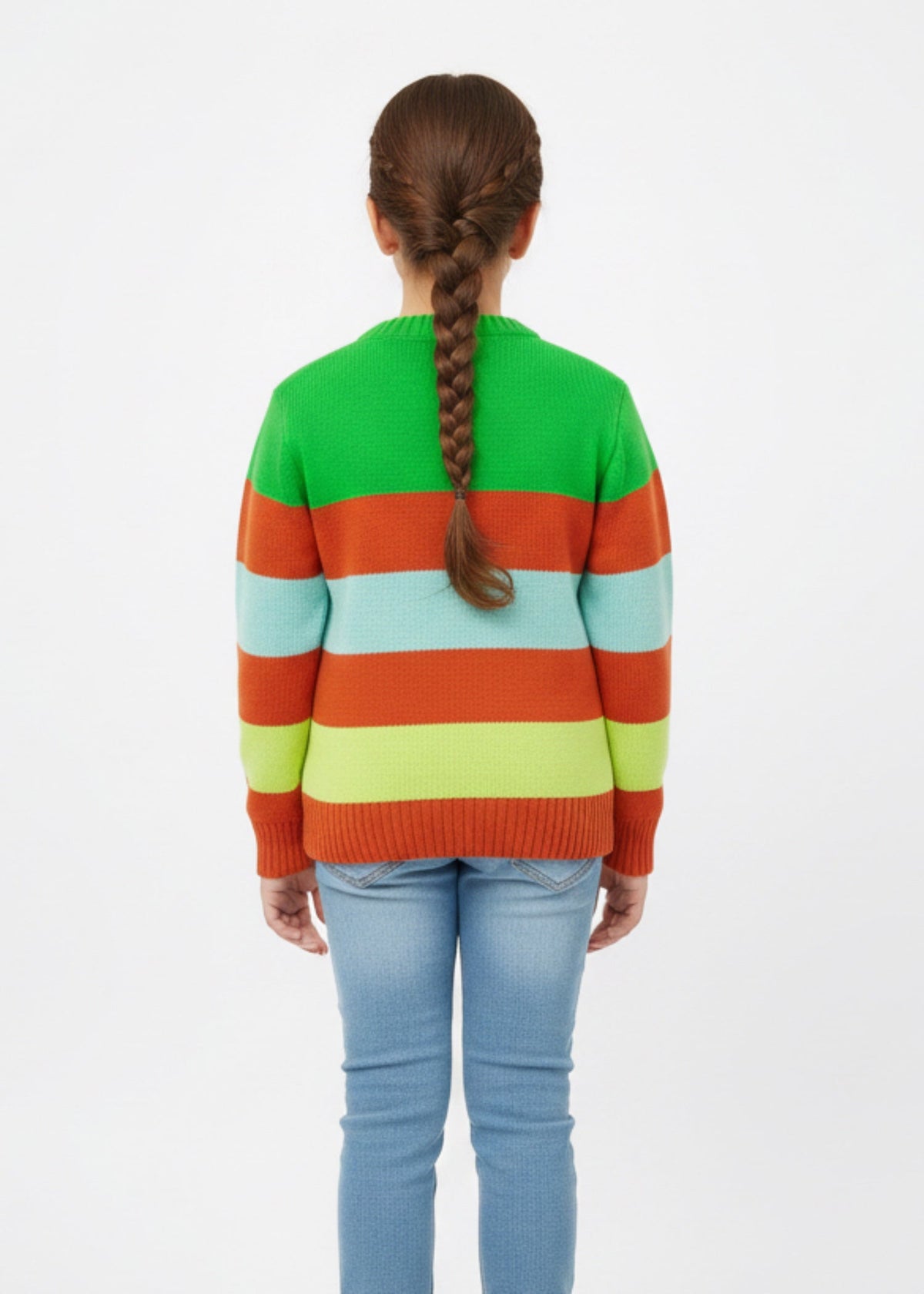 Girls Kid's Sweater with multiple lines