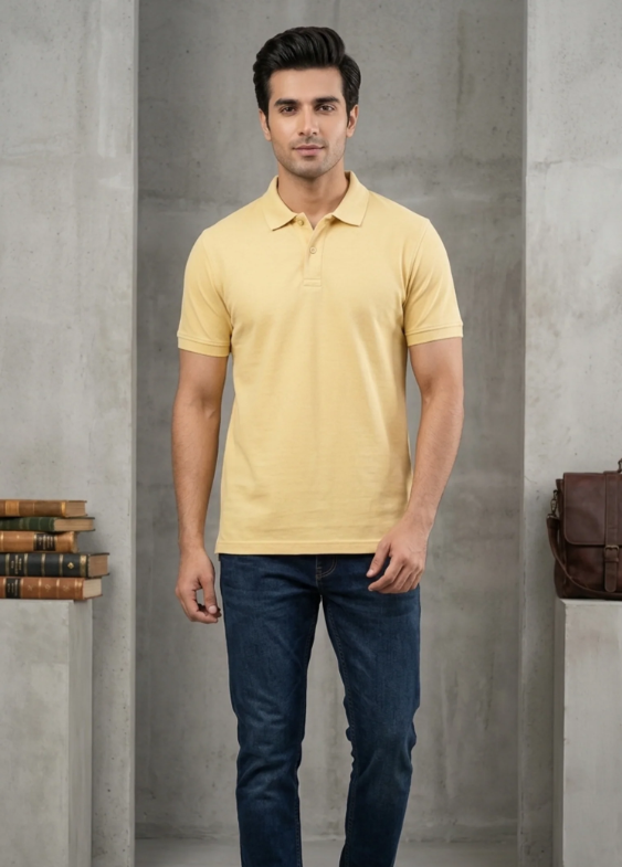 MA Mens polo shirt yellow