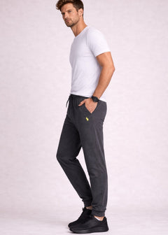 3MENS MENS CHARCOALGREY TROUSER JERSY COTTON