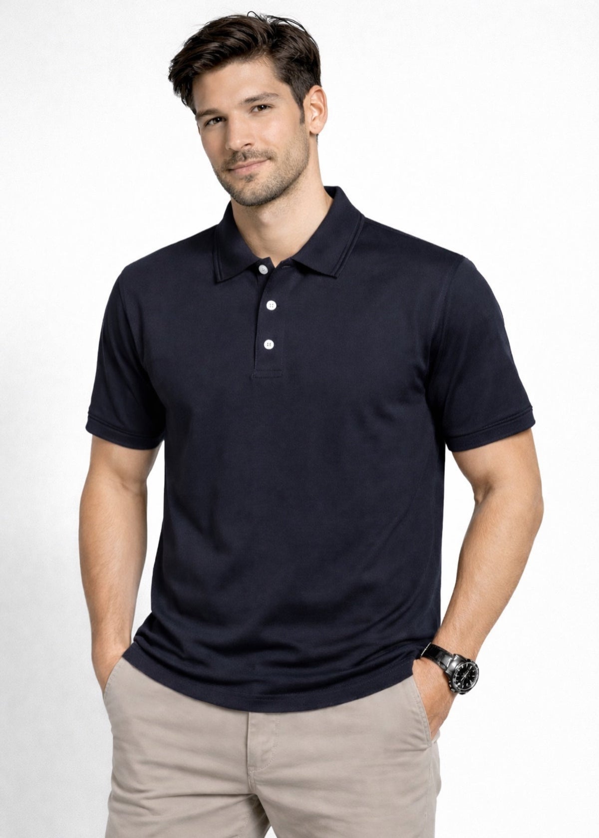 IA-40Basic Black Polo