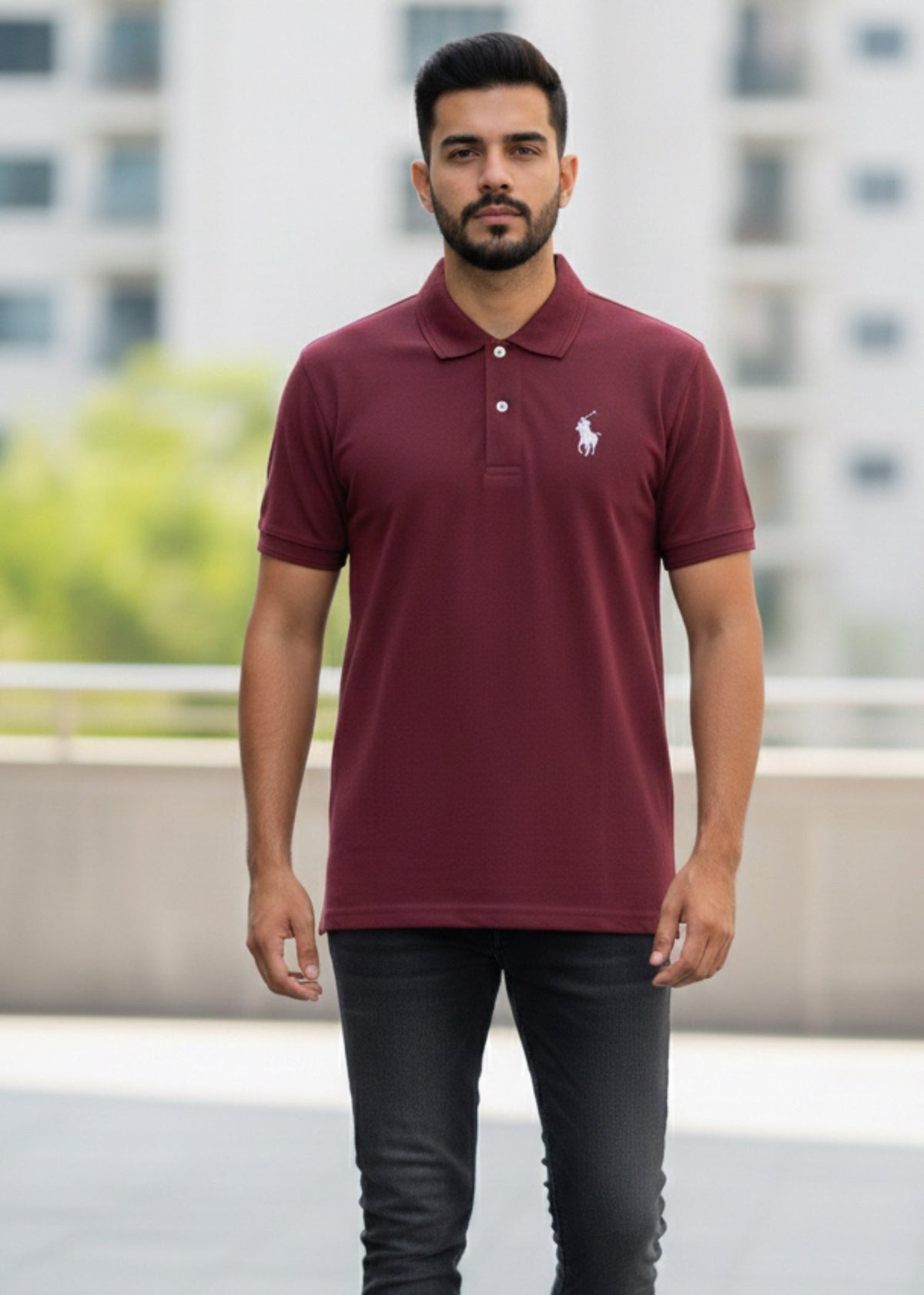 IA-13 Maroon Polo Men's