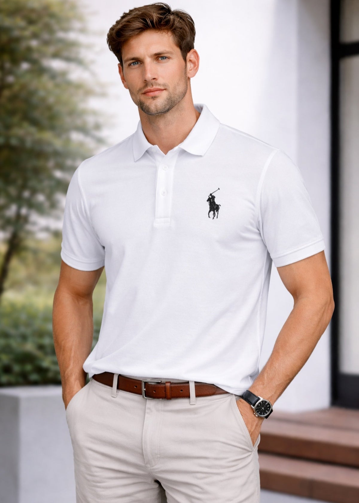 IA-21 White Polo Men's