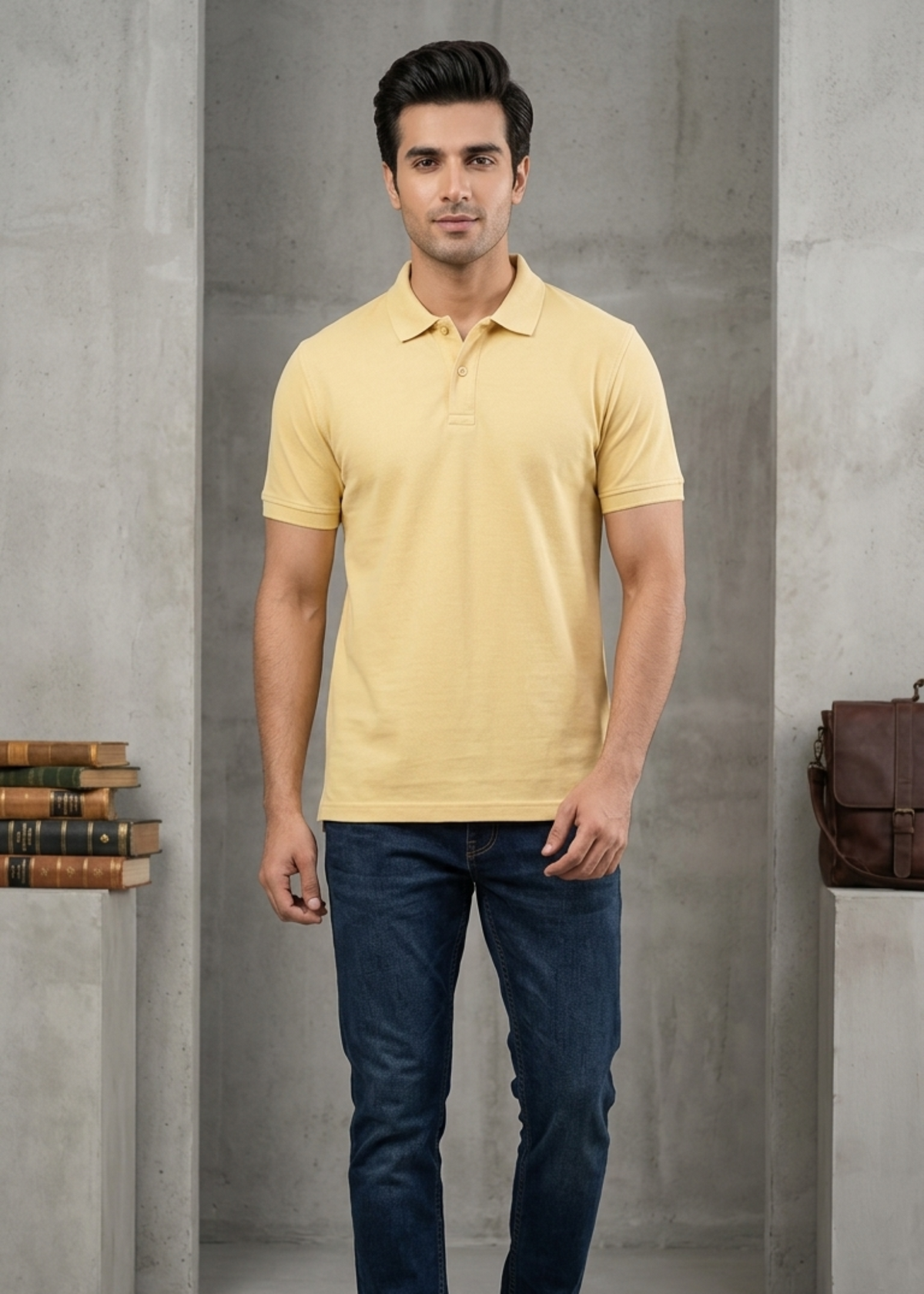 MA Mens polo shirt yellow