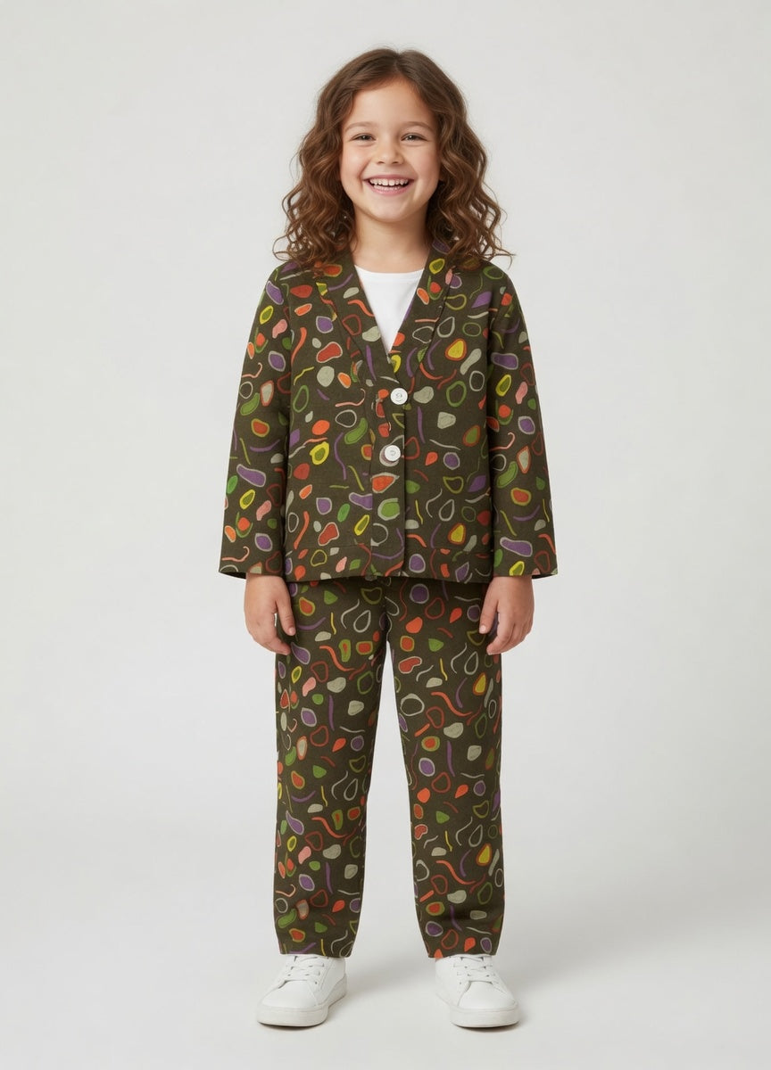 Girls’ Two-Piece Printed Night Suit / Pajama Set