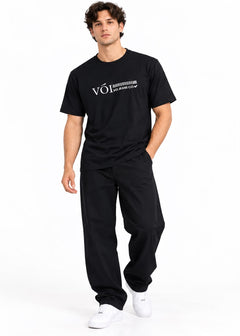 Men's "VÓI JEANS CO." Logo Graphic T-Shirt – Black