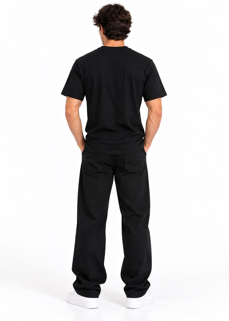 Men's "VÓI JEANS CO." Logo Graphic T-Shirt – Black
