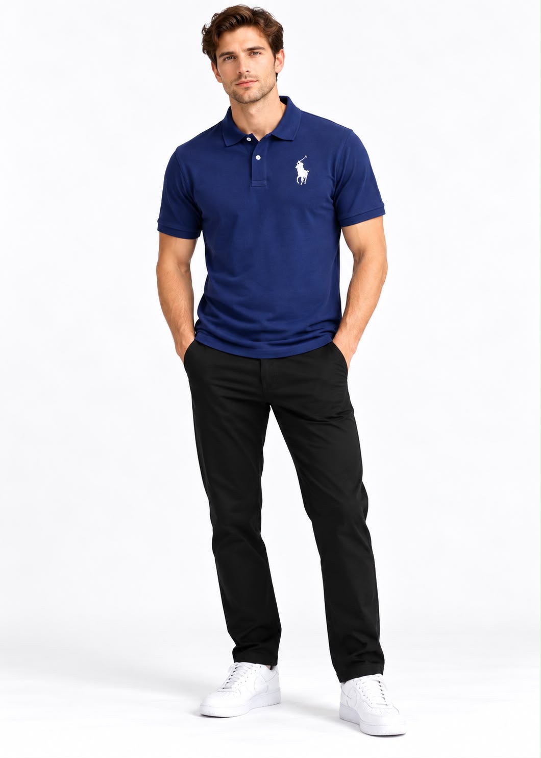 Men's Classic Polo Shirt – Royal Navy Blue