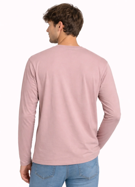 Dusty Pink Graphic Pocket Shirt