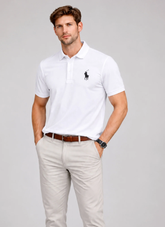 IA-21 White Polo Men's