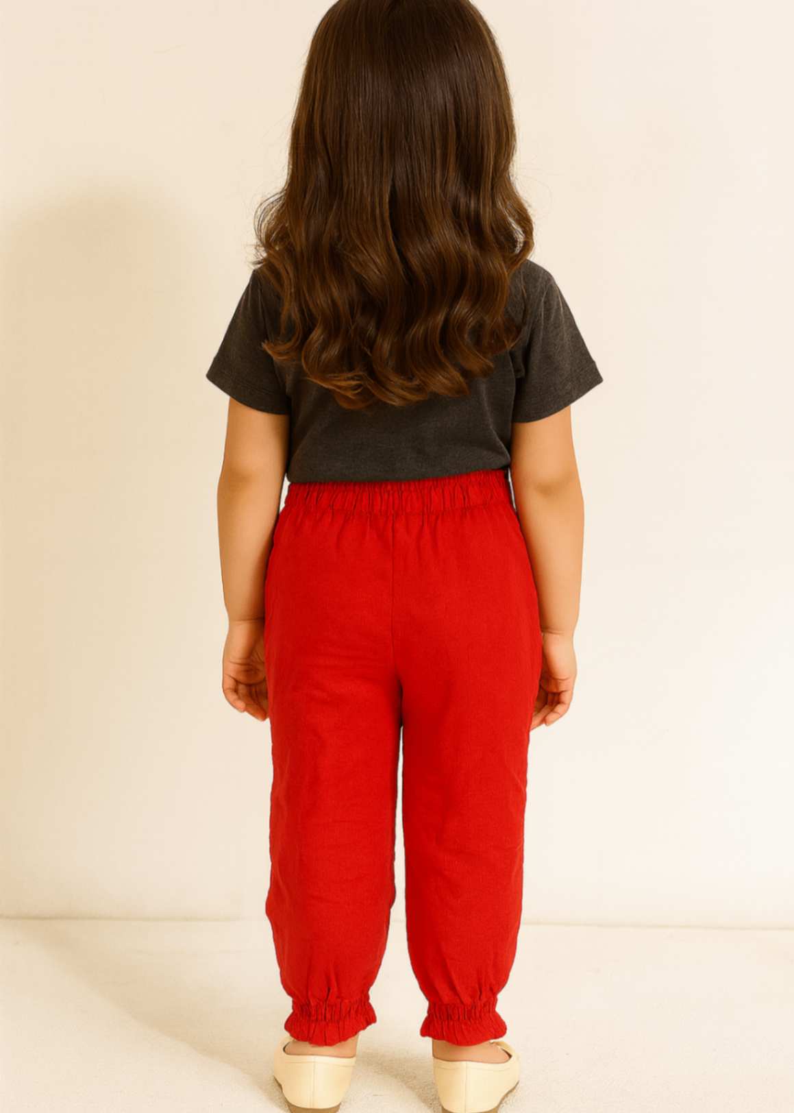 Red Elastic Trouser