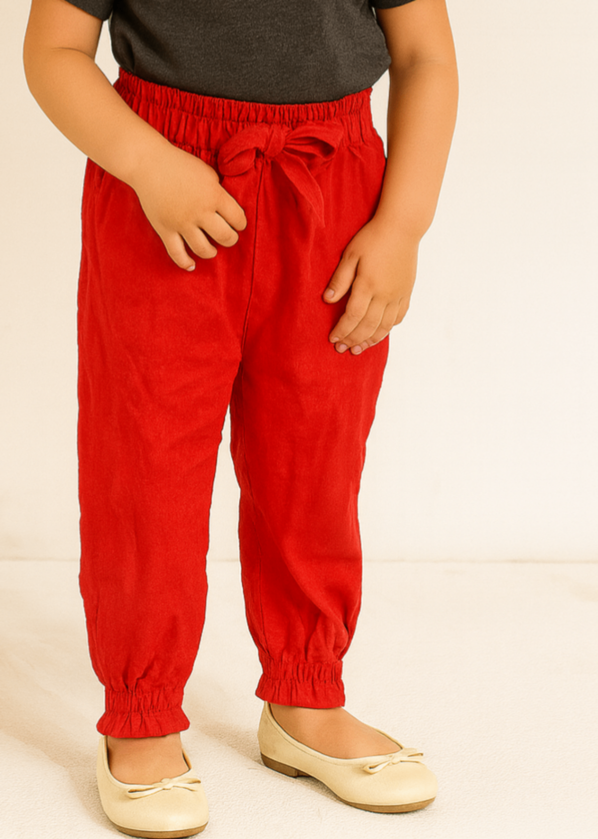 Red Elastic Trouser