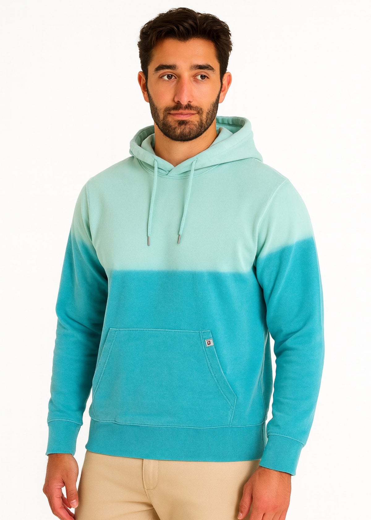 Men’s Two-Tone Dip-Dye Hoodie
