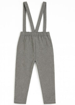 Girls Dungaree Grey